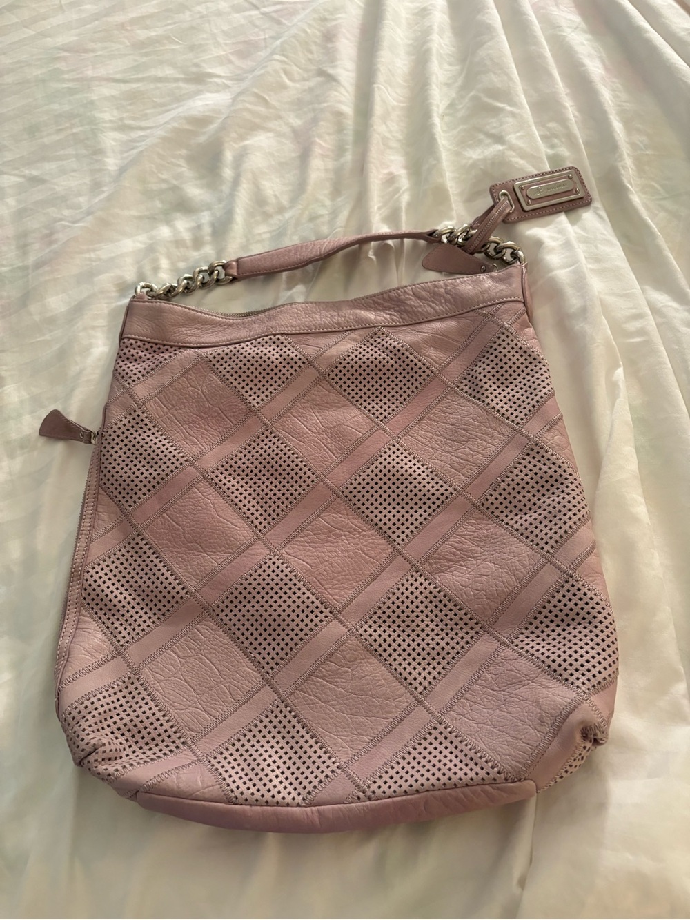 Vintage B. Makowsky Quilted Leather Shoulder Bag / Hobo